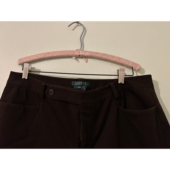 Lauren Ralph Lauren Adelle Pants Women’s Sz 16 Brown Straight Leg Work Career - Picture 10 of 13